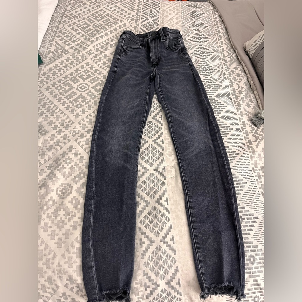 American Eagle dark grey wash jeans
